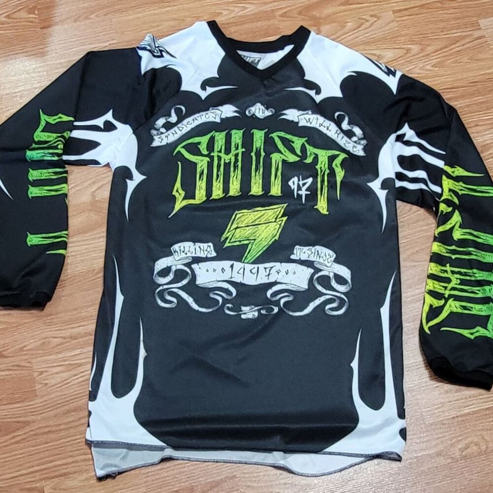 Shift motocross dirt jersey size large - worn one time - EUC